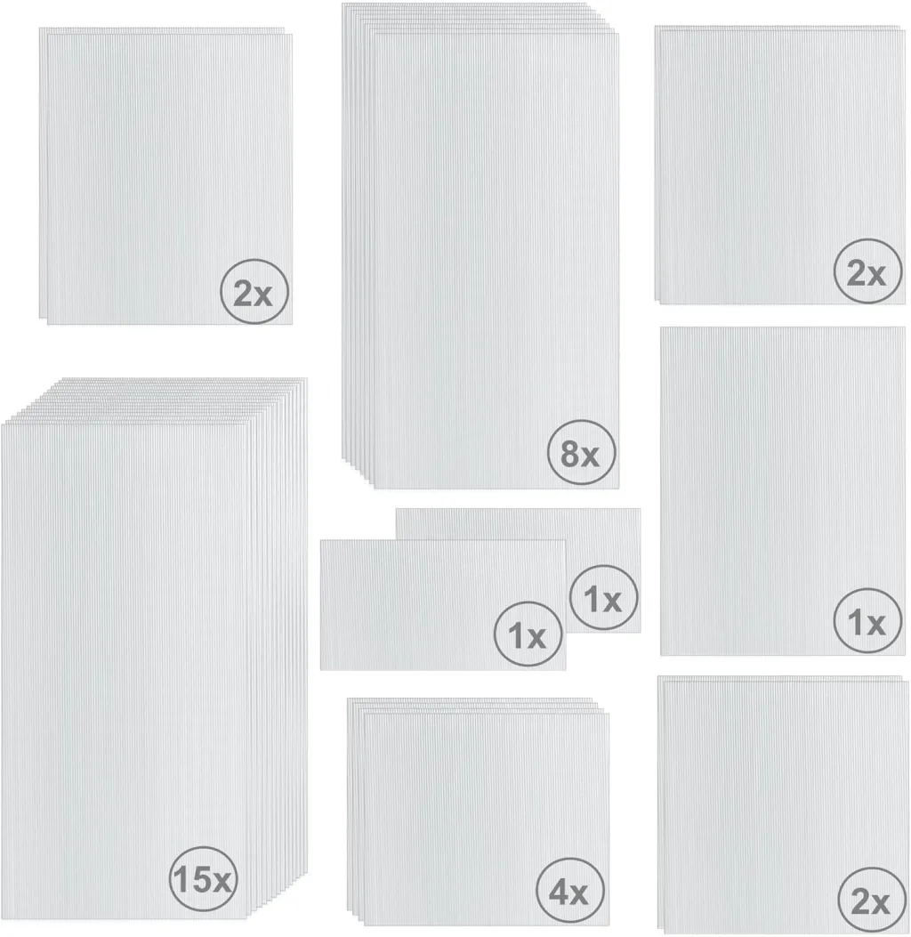 Zelsius Hohlkammerstegplatten Set 36-teilig | 6 mm Gewächshausplatte | Ersatzplatten für Gewächshaus, Garten Treibhaus