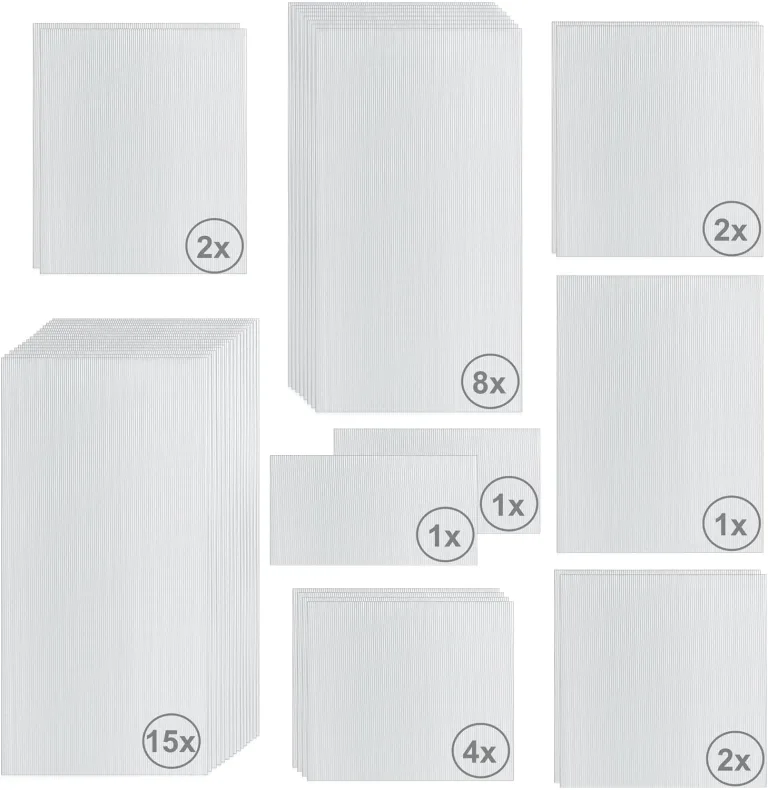 Zelsius Hohlkammerstegplatten Set 36-teilig | 6 mm Gewächshausplatte | Ersatzplatten für Gewächshaus, Garten Treibhaus – Bild 1