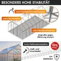 BRAST Gewächshaus Aluminium mit Fundament | 42 Modelle | 130x190x195cm - 490x250x235cm | TÜV geprüft | 6mm Hohlkammerplatten | rostfrei wetterfest temperaturbeständig | 490x250x205cm Silber - Thumbnail 4