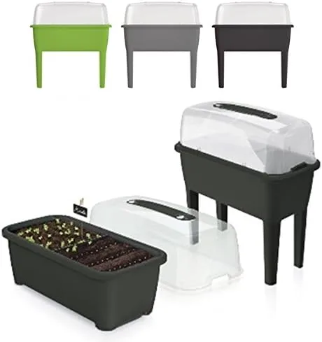Hochbeet Anzuchttopf Blumentopf Frühbeet Gewächshaus Blumenkasten 3 Farben von rg-vertrieb (Anthrazit) - Bild 1