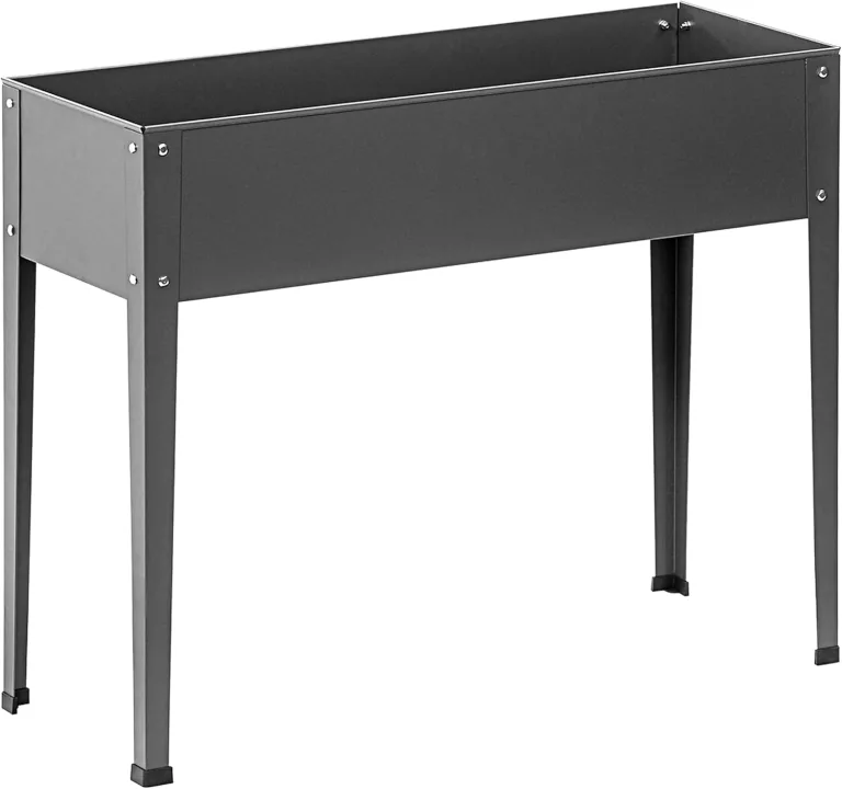 Dehner Hochbeet Münster, ca. 100 x 30 x 80 cm, Stahl, grau, Dunkelgrau – Bild 1
