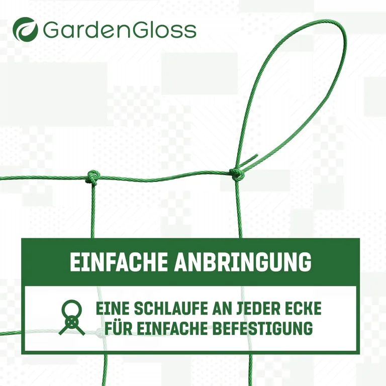 GardenGloss® Ranknetz mit großer Maschenweite für besonders ertragreiche Ernte von Gurken, Tomaten und Anderen Gemüsepflanzen - Rankhilfen für Kletterpflanzen (2m x 2.5m) – Bild 5