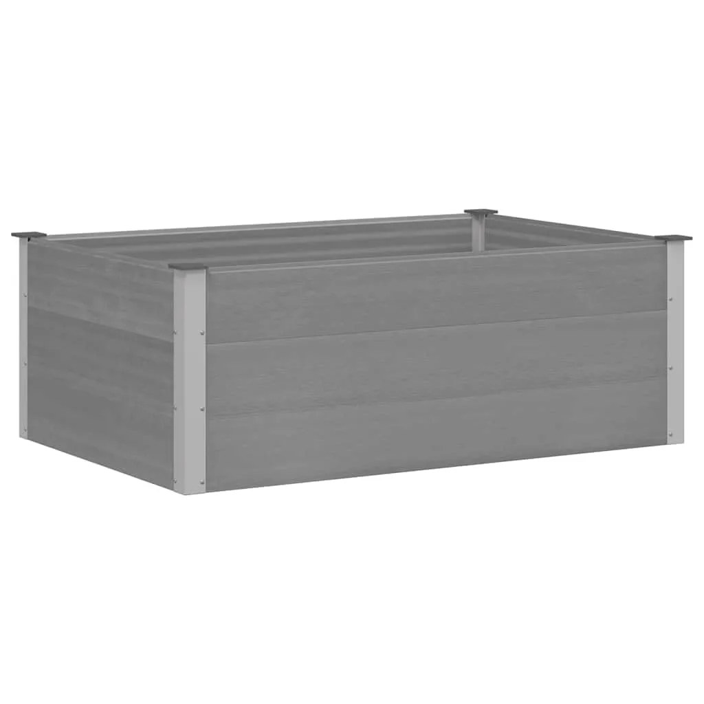 vidaXL Garten Hochbeet Pflanzkasten Blumenkasten Gemüsebeet Pflanzkübel Blumenkübel Frühbeet Gartenbeet Pflanzbeet WPC 150x100x54cm Grau - Bild 1