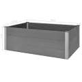 vidaXL Garten Hochbeet Pflanzkasten Blumenkasten Gemüsebeet Pflanzkübel Blumenkübel Frühbeet Gartenbeet Pflanzbeet WPC 150x100x54cm Grau - Thumbnail 9