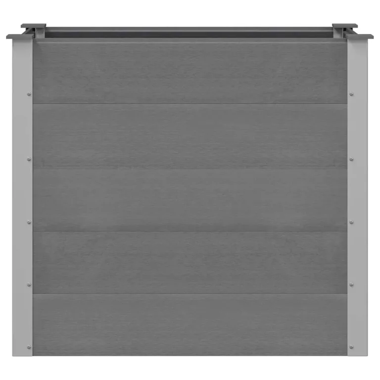 vidaXL Garten Hochbeet Pflanzkasten Blumenkasten Gemüsebeet Pflanzkübel Blumenkübel Frühbeet Gartenbeet Pflanzbeet WPC 100x50x91cm Grau – Bild 7