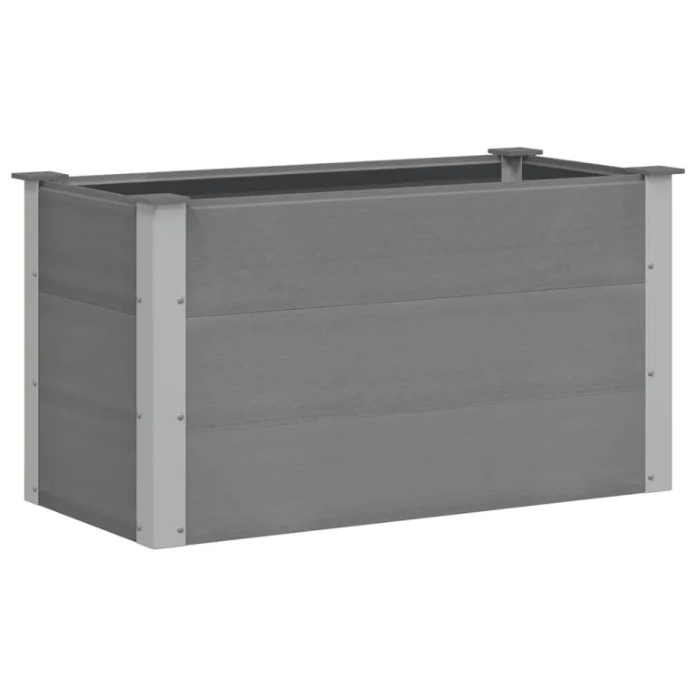 vidaXL Hochbeet WPC 100x50x54cm Grau Pflanzkübel Pflanzkasten Blumenkasten – Bild 1