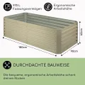 blumfeldt Hochbeet aus Metall, Wetterfestes Stahlblech-Hochbeet für Balkon & Garten, Rostfreies Hochbeet, Freistehende Hochbeete 180x60x90 cm, 970L Pflanzkübel Groß für Blumen, Obst, Gemüse - Thumbnail 5