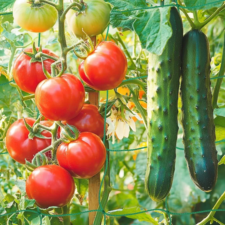 KINGLAKE Ranknetz für Kletterpflanzen, Gurkennetz 3.6X1.8M, Rankhilfe Gurken Netz, Pflanzennetze Kletternetz, Hochbeet Rank Netz, Rankgitter für Gewächshaus Garten Bohnen Tomaten-Grün – Bild 12