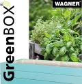 WAGNER GreenFAMILY - Hochbeet - GreenBOX Light - Nadelholz, Massivholz FSC®, Aqua Splash/türkis, 70 x 83 x 34,5 cm, Regalboden, inkl. Pflanztasche - 25027001 - Thumbnail 5