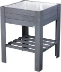 WAGNER GreenFAMILY - Hochbeet - GreenBOX Light - Nadelholz, Massivholz FSC®, Aqua Splash/türkis, 70 x 83 x 34,5 cm, Regalboden, inkl. Pflanztasche - 25027001 - Thumbnail 7