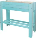 WAGNER GreenFAMILY - Hochbeet - GreenBOX Light - Nadelholz, Massivholz FSC®, Aqua Splash/türkis, 70 x 83 x 34,5 cm, Regalboden, inkl. Pflanztasche - 25027001 - Thumbnail 1