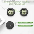 EEEKit Mini Hygrometer Thermometer, 5 Stück Klein Hydrometers, Feuchtigkeitsmesser Temperaturmessgerät für Keller Gewächshaus, Schwarzer Rund - Thumbnail 5