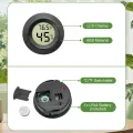 EEEKit Mini Hygrometer Thermometer, 5 Stück Klein Hydrometers, Feuchtigkeitsmesser Temperaturmessgerät für Keller Gewächshaus, Schwarzer Rund - Thumbnail 6