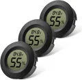 EEEKit Mini Hygrometer Thermometer, 5 Stück Klein Hydrometers, Feuchtigkeitsmesser Temperaturmessgerät für Keller Gewächshaus, Schwarzer Rund - Thumbnail 9