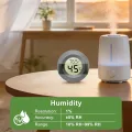 EEEKit Mini Hygrometer Thermometer, 5 Stück Klein Hydrometers, Feuchtigkeitsmesser Temperaturmessgerät für Keller Gewächshaus, Schwarzer Rund - Thumbnail 3