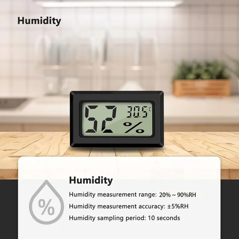 Digital Thermometer Temperatur Luftfeuchtigkeitmessgerät Hygrometer Mini für WohnzimmerInnen Gewächshaus – Bild 4