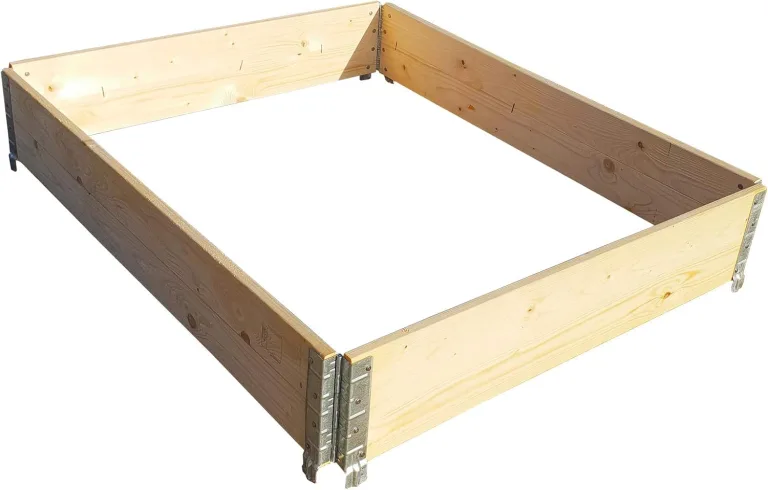 DTZ Palettenrahmen Aufsatzrahmen Hochbeet Gartenbeet Stapelrahmen (120x80x20 cm) – Bild 8