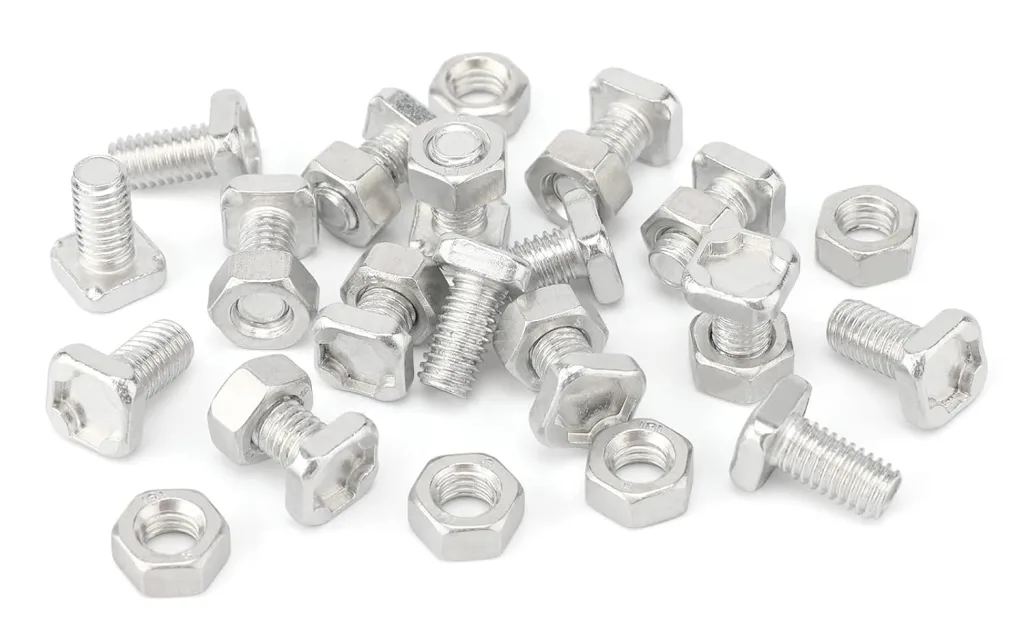 KINGLAKE Gewächshaus Schrauben gewächshausschrauben- 50 Stück Hammerkopfschrauben mit Muttern Aluminium Gewächshaus Zubehör Schrauben Teil