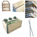 3X Hochbeet 120 x 80 x 20 cm Aufsatzrahmen Gartenbeet Stapelrahmen Europalette Palettenrahmen - Thumbnail 5