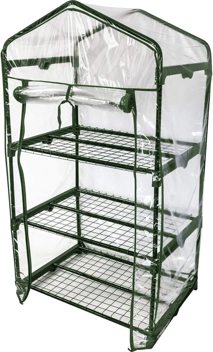 Windhager Balkon Frühbeet Folien-Gewächshaus für Kräuter, Tomaten & Co 68x49x128cm transparent – Bild 2