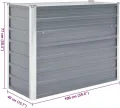 vidaXL Hochbeet Verzinkter Stahl 100x40x77cm Grau Gartenbeet Frühbeet Garten - Thumbnail 4