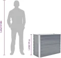vidaXL Hochbeet Verzinkter Stahl 100x40x77cm Grau Gartenbeet Frühbeet Garten - Thumbnail 5