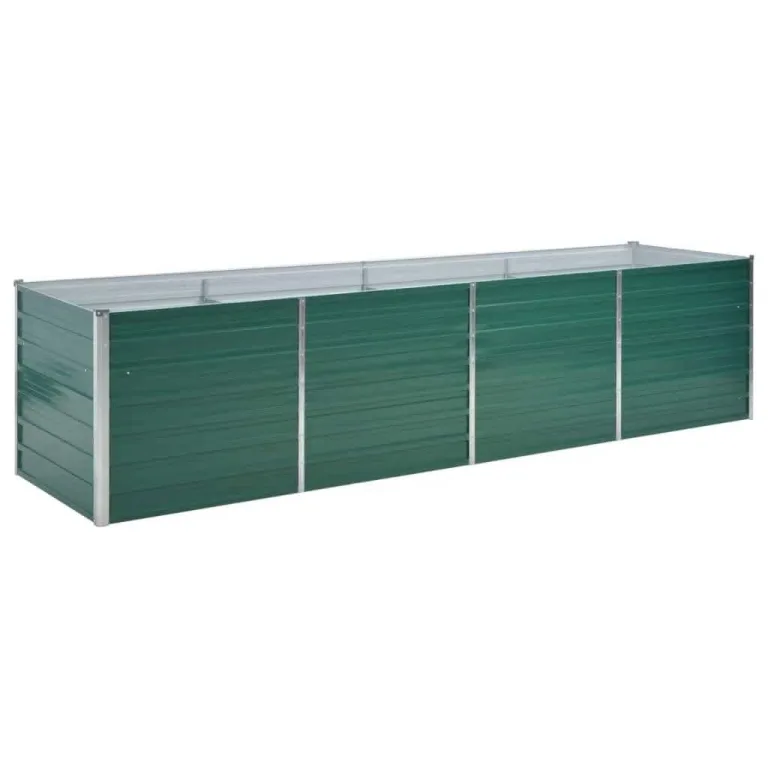vidaXL Hochbeet Verzinkter Stahl 160x40x45cm Grün Gartenbeet Frühbeet Garten – Bild 10