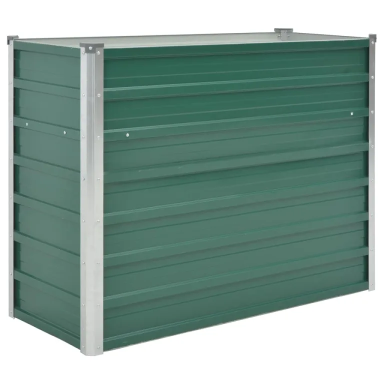 vidaXL Hochbeet Verzinkter Stahl 100x40x77cm Grün Gartenbeet Frühbeet Garten – Bild 1