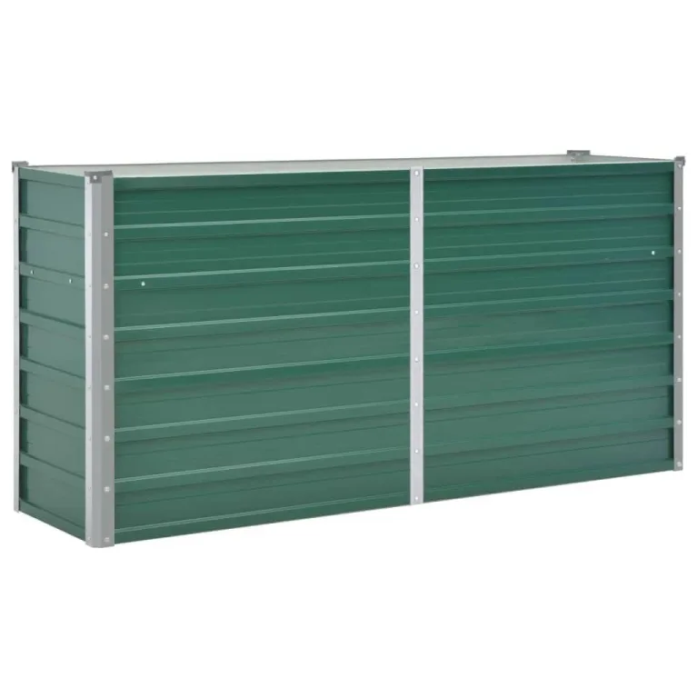 vidaXL Hochbeet Verzinkter Stahl 240x80x45 cm Grün Gartenbeet Pflanzbeet – Bild 9