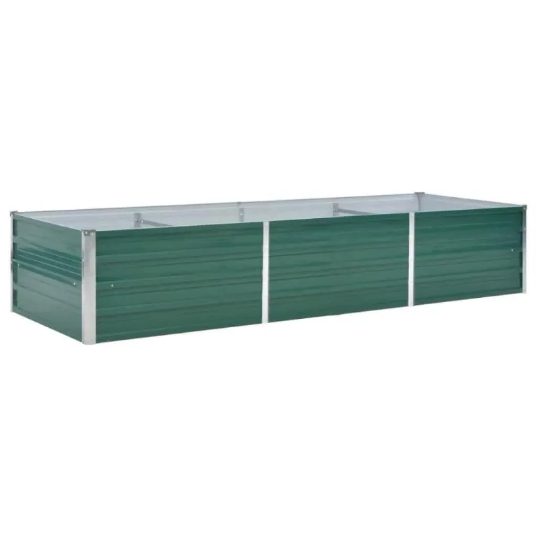 vidaXL Hochbeet Verzinkter Stahl 240x80x45 cm Grün Gartenbeet Pflanzbeet – Bild 1