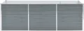 vidaXL Hochbeet Verzinkter Stahl 240x80x77 cm Grau Gartenbeet Pflanzbeet - Thumbnail 8