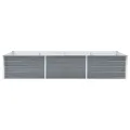 vidaXL Hochbeet Verzinkter Stahl 240x80x45 cm Grau Gartenbeet Pflanzbeet - Thumbnail 8
