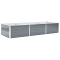 vidaXL Hochbeet Verzinkter Stahl 240x80x45 cm Grau Gartenbeet Pflanzbeet - Thumbnail 1