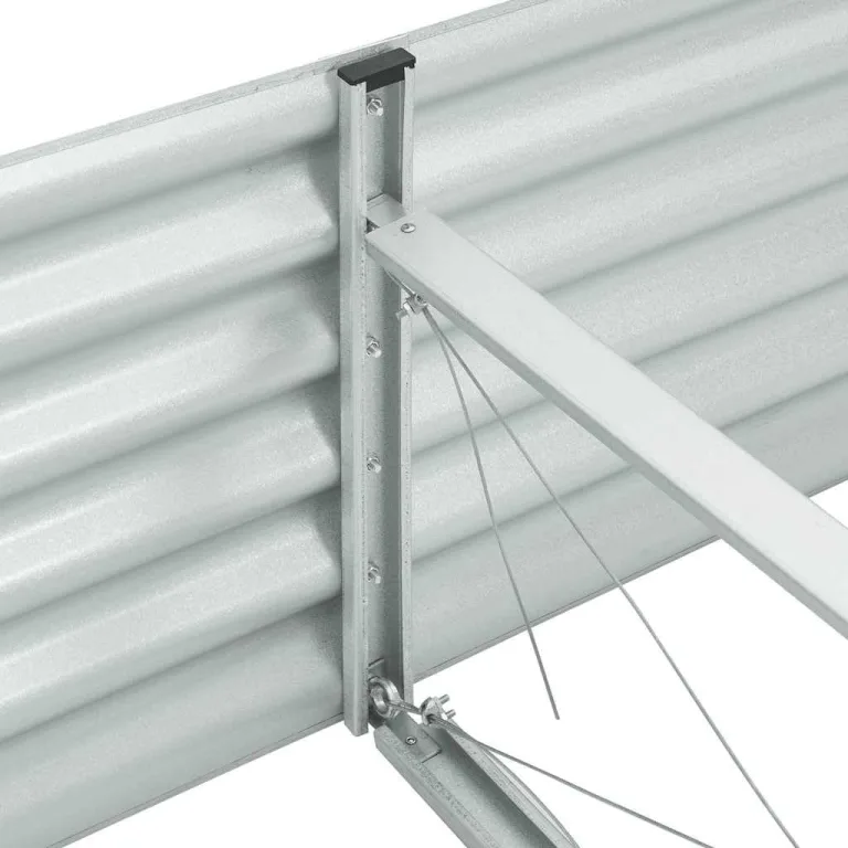 vidaXL Hochbeet Stahl Silbern 240x80x44 cm Gemüsebeet Pflanzbeet Pflanzkasten – Bild 4
