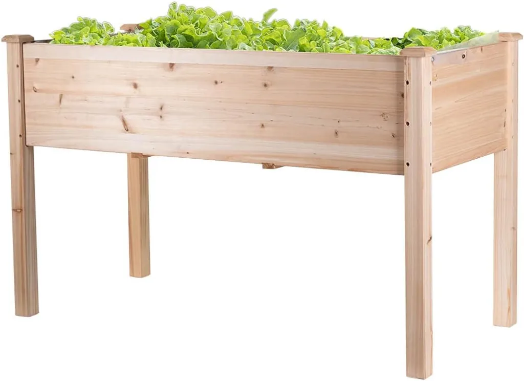 empasa Hochbeet 'Raise 1 XL' aus Holz Gemüsebeet inkl. wasserdichter Folie, Pflanzenkasten für Gemüse und Kräuter im Garten, auf Terrasse oder Balkon, Füllvolumen ca. 140 Liter