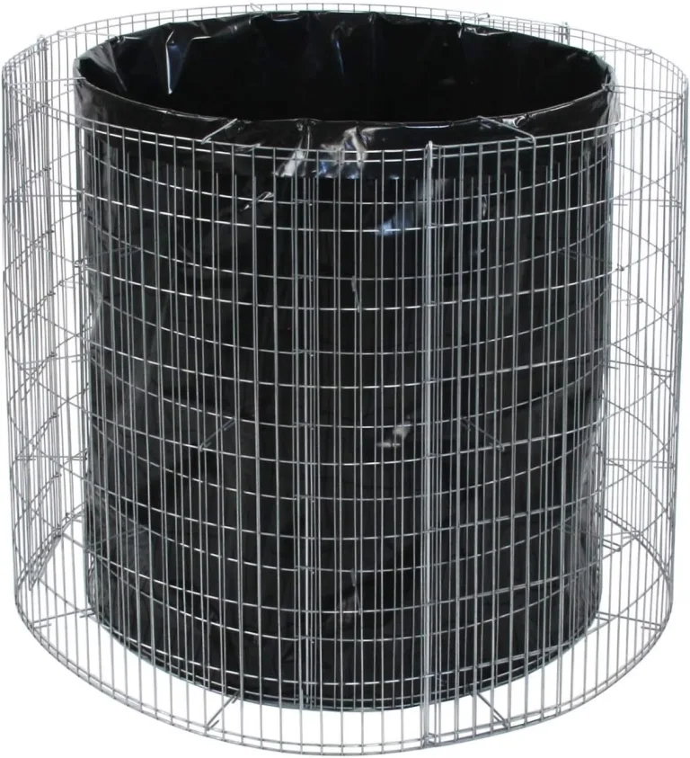 bellissa - Gabionen-Hochbeet rund Durchmesser 146cm außen 126cm innen, Höhe 80 cm - Feinmaschige Gabionenkörbe befüllbar - Witterungsbeständiges Gabionen-Hochbeet - DIY-Bausatz inkl. Trennfolie (L) – Bild 3