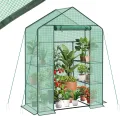 Sekey Gewächshaus 200x145x145 cm, Foliengewächshaus Stabil, Gewächshaus Balkon mit 10 Regalböden für optimales Pflanzenwachstum, Weiß, XXL - Thumbnail 8