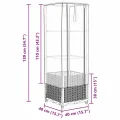 Hochbeet mit Gewächshaus Aufsatz 40x40x139 cm Rattan Optik für Tomaten Gemüse Kräuter, Frühbeet mit Stabilem Eisenrahmen und Wasserdichter Abdeckung für Garten Balkon Terrasse - Thumbnail 9