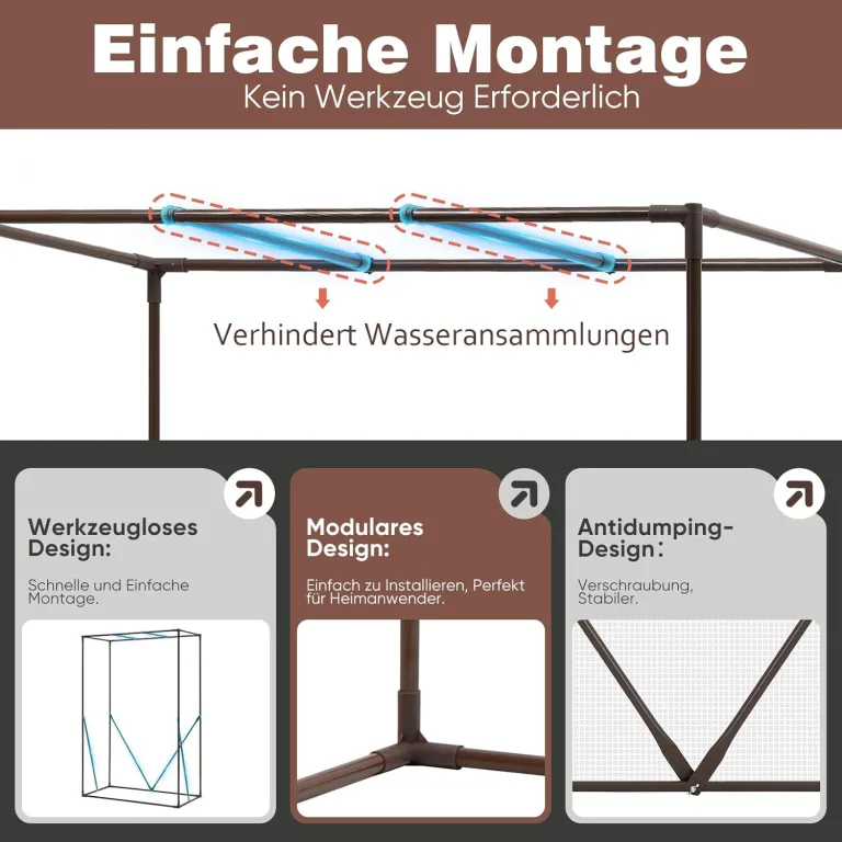 Sekey Gewächshaus Klein 150x100x50 cm, Tomatengewächshaus Foliengewächshaus Tomaten Gewächshaus Balkon Indoor Outdoor - Stabil, Winterfest & Einfach zu montieren, Weiß – Bild 2