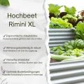 RS Trade Hochbeet Metall Rimini XL, 200×100×82 cm, Garten- & Gemüsehochbeet aus Stahl-Wellblech mit Zink-Aluminium, oval, bodenlos, rostfrei & witterungsbeständig - Thumbnail 6