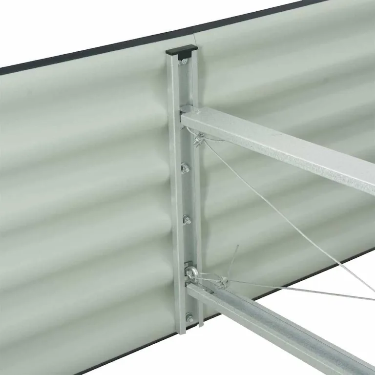 vidaXL Hochbeet Stahl Grau 320x80x44 cm Gemüsebeet Pflanzbeet Frühbeet Garten – Bild 5