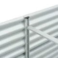 vidaXL Hochbeet Stahl Silbern 400x80x81 cm Gemüsebeet Pflanzbeet Pflanzkasten - Thumbnail 4