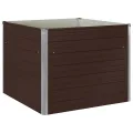 Hochbeet 100x100x77 cm aus verzinktem Stahl braunes Metall Pflanzkübel für Balkon Garten mit offenem Boden Modernes Design Robust & langlebig für Outdoor Küche Flur - Thumbnail 2