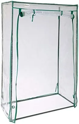 Grindi - Tomaten Gewächshaus, Foliengewächshaus mit PVC Folie und Fernster, Transparent, 50x100x150cm, Gewächshaus Klein, Garten, Balkon, Winterfest Tomatenhaus für Optimales Pflanzenwachstum