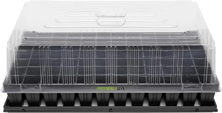 GREEN24 Hydroponik 1284 XXL Profi Zimmergewächshaus hoch mit 84 Töpfen, automatischer Bewässerung für die Anzucht mit Kapillarsystem als Treibhaus Gewächshaus (84XXL) – Bild 3
