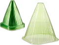 Relaxdays 96 x Pflanzenschutz, Pflanzenschutz, Schutz vor EIS, Schnecken und Vögeln, PVC, Grün - Thumbnail 1