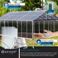 KESSER® 14x Polycarbonat Hohlkammerstegplatten 4mm | 10,25m² Doppelstegplatte - 60,5 x 121 | Stegplatten UV-beständig Für Gewächshaus Gartenbau Carports | 50xKlammern, 50xZ-Clips & 30xGewächshausclips - Thumbnail 9