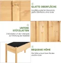 Yaheetech Hochbeet Pflanzkasten Blumenbett aus Holz, Kräuterbeet Frühbeet mit Abflusslöchern für Garten Balkon, Hellbraun 120,5 × 59 × 76 cm (LxBxH) - Thumbnail 5