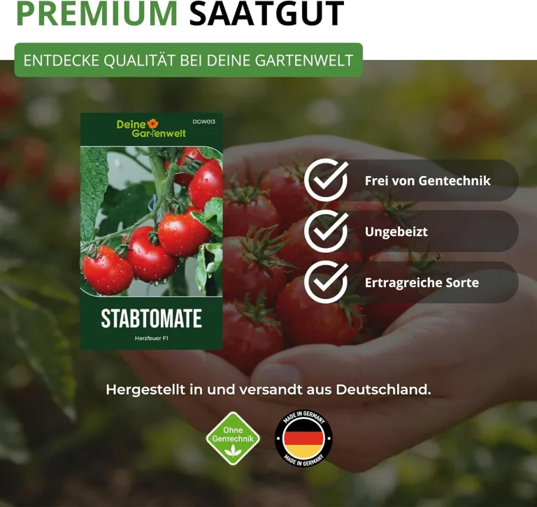 Stabtomaten Harzfeuer F1 Samen - Solanum lycopersicum - Tomatensamen - Gemüsesamen - Saatgut für 15 Pflanzen – Bild 11