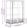 Hochbeet mit Gewächshaus Frühbeet 80x40x123 cm Rattan Optik für Garten Balkon, Stabiles PP Beet mit Eisenrahmen & Wasserdichter PE Abdeckung für Tomaten Gemüse Kräuter - Thumbnail 9